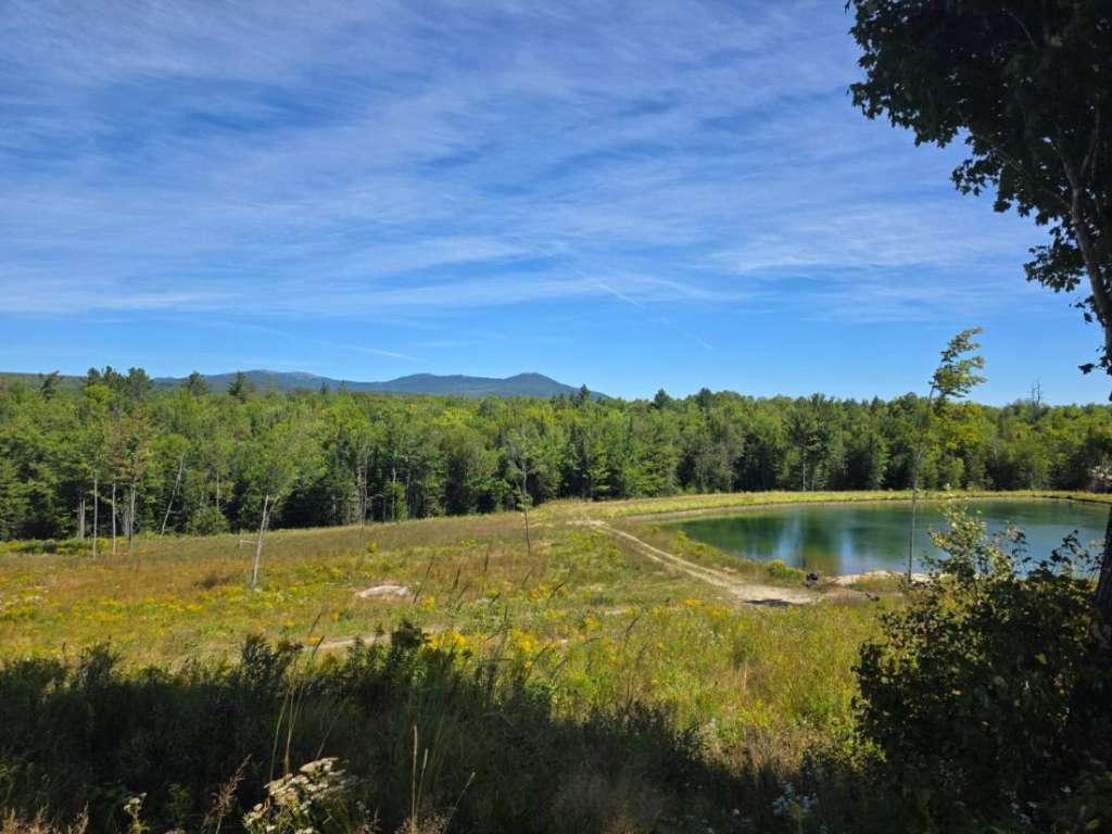 Site clearing building lot winter construction phillips maine