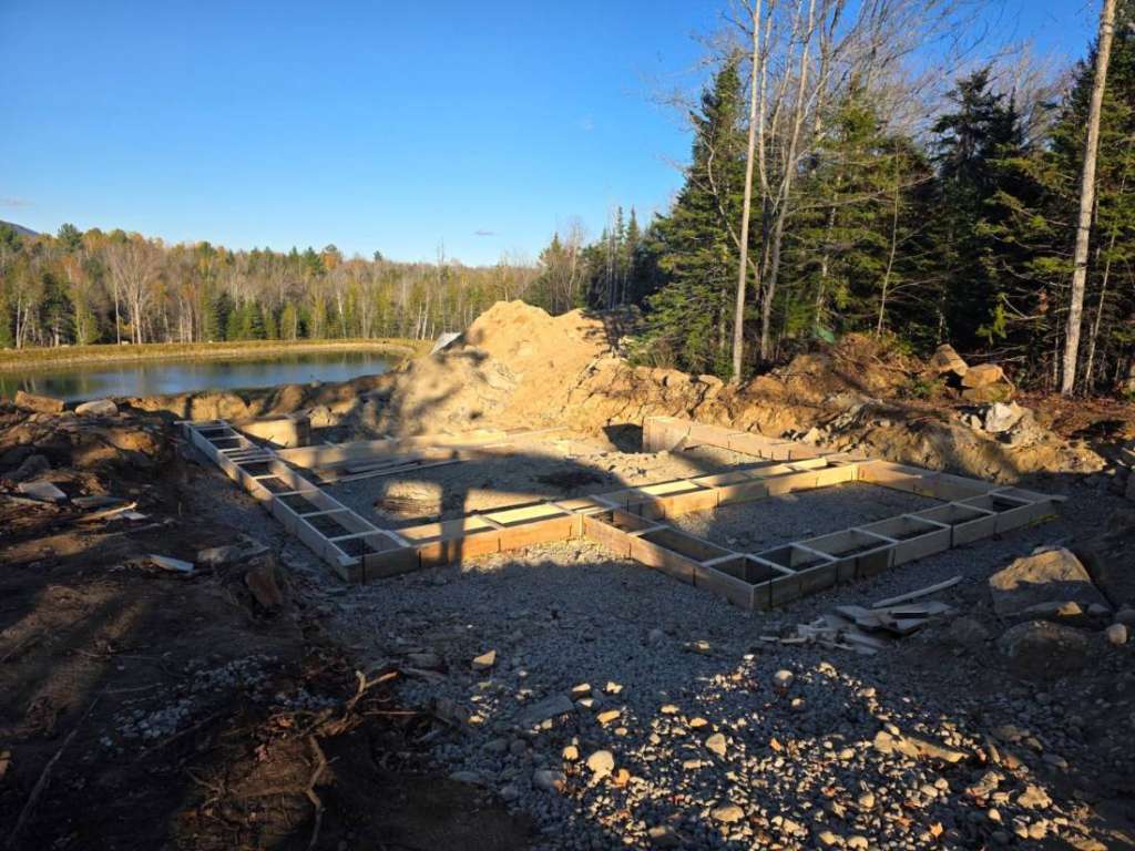 Site excavation grading winter construction phillips maine