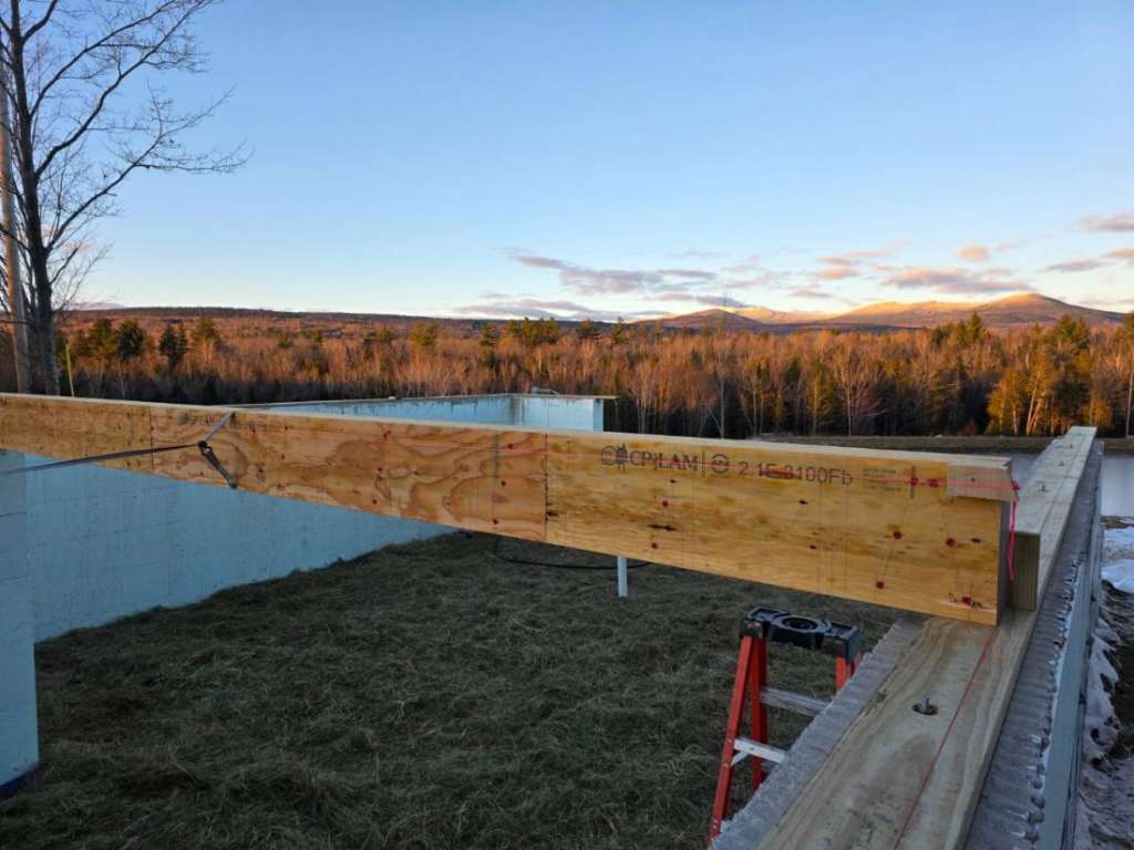 Foundation walls backfill winter construction phillips maine