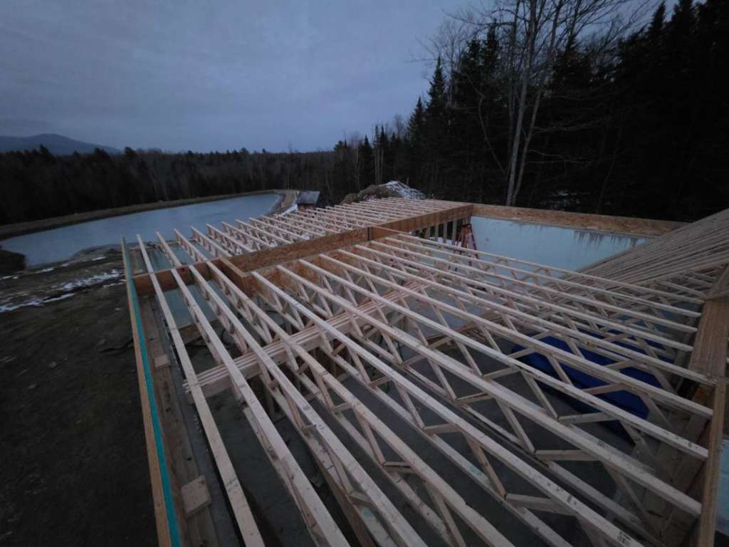 Floor joist framing winter construction phillips maine