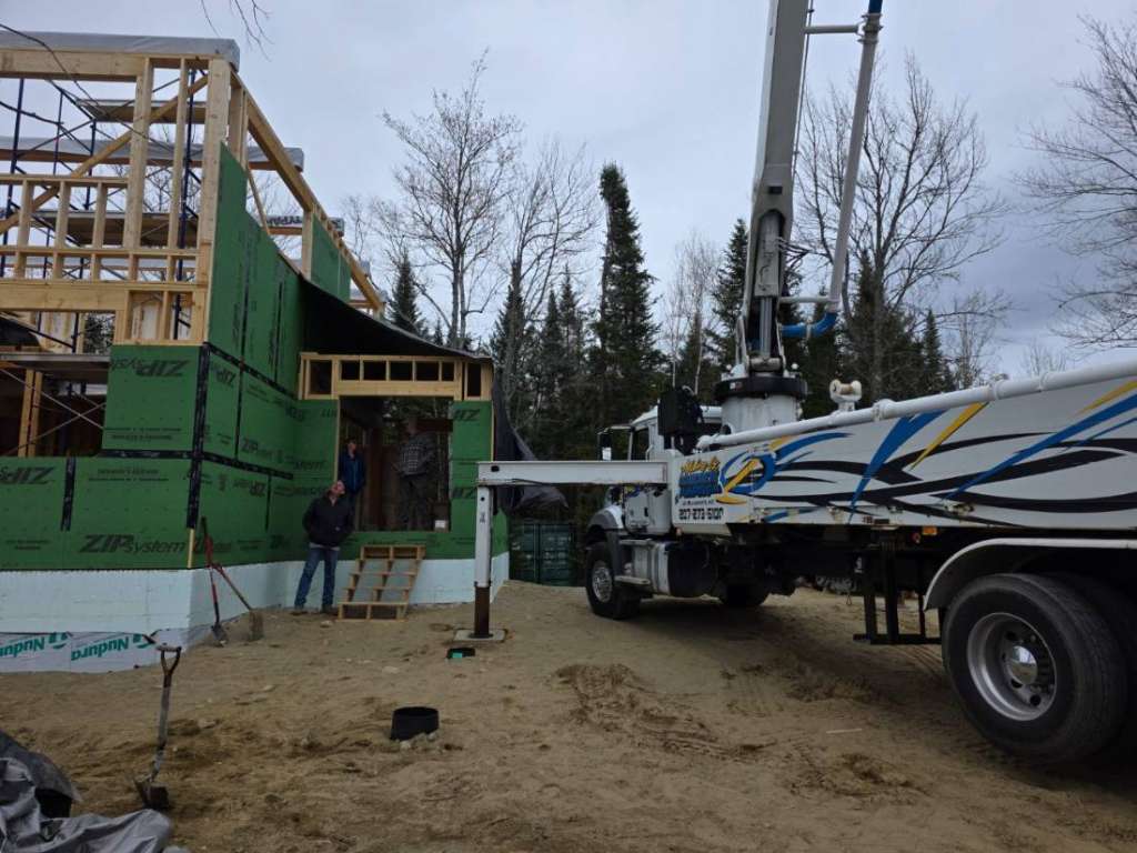 Roof rafter framing winter construction phillips maine