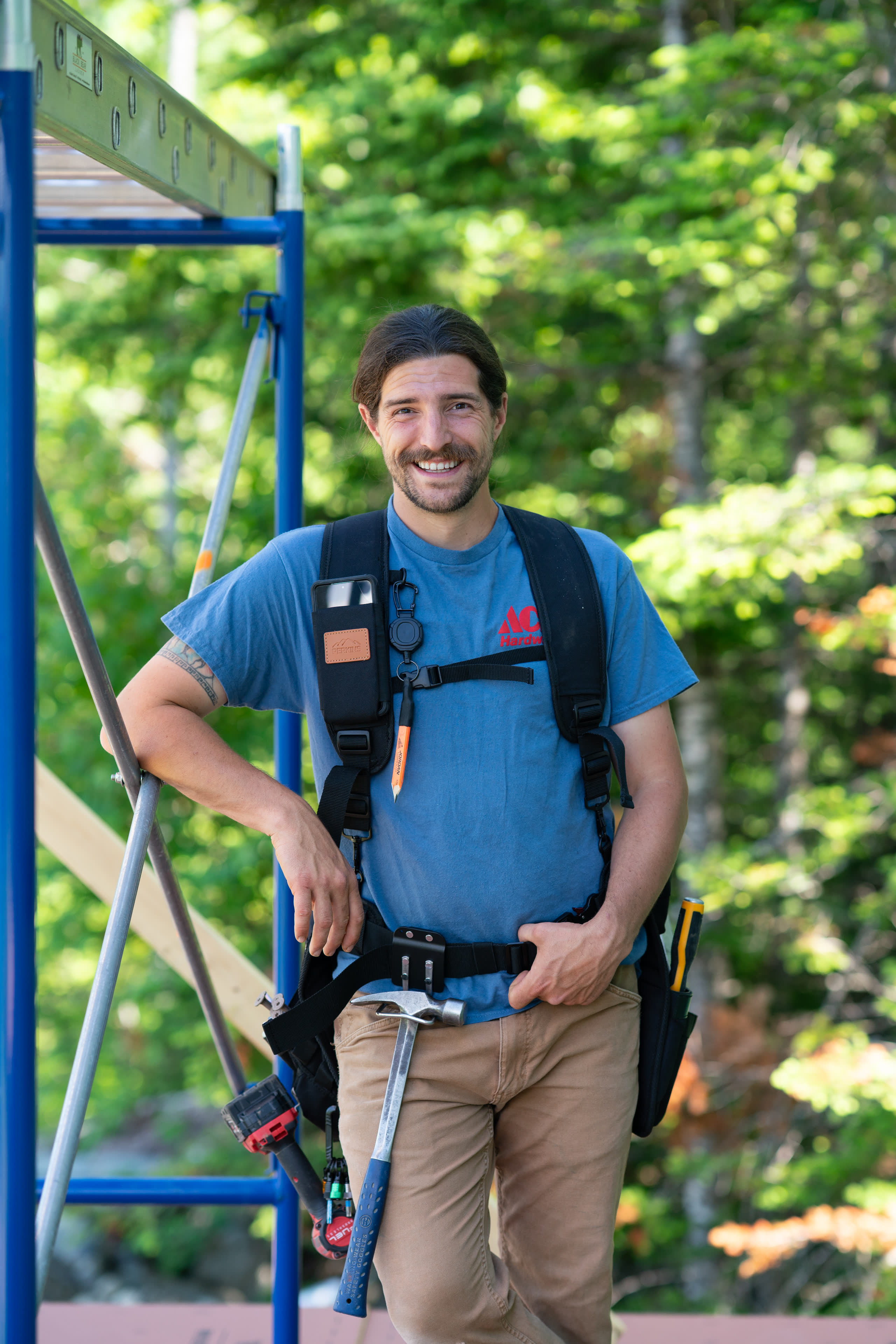 John Winter on a job site in the Western Maine mountains