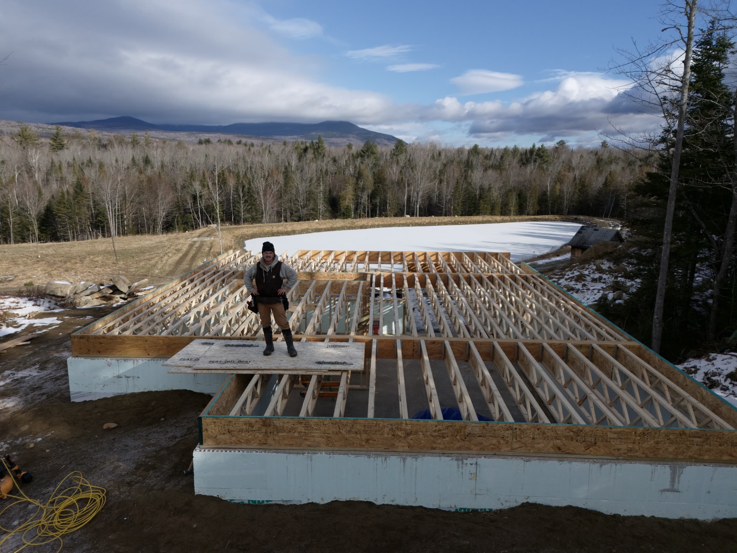 The Winter Construction crew on a job site in Western Maine